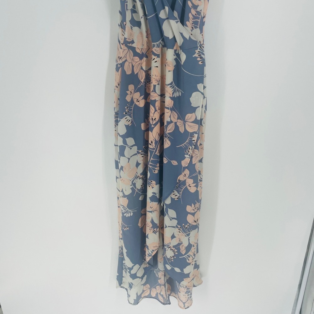 ASTR The Label Blue Floral High Low Wrap Maxi Dress size M Feminine Garden - Picture 4 of 16